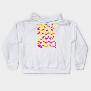 wavy design Kids Hoodie